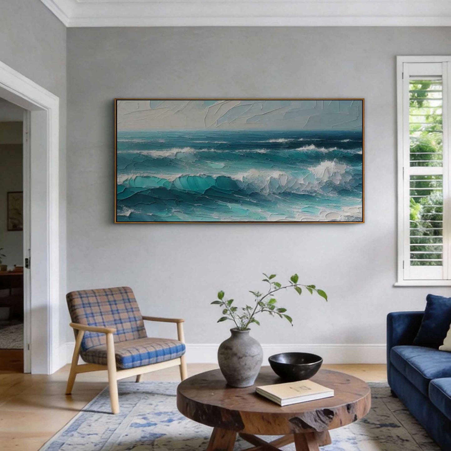 Aqua Tide Textured Seascape