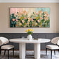 Blush Meadow Floral Impasto Oil Painting