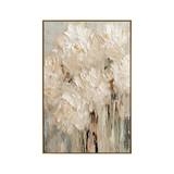 Ivory Bloom Impasto Flower Canvas Art