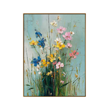 Wildflower Breeze Impasto Floral Oil Painting