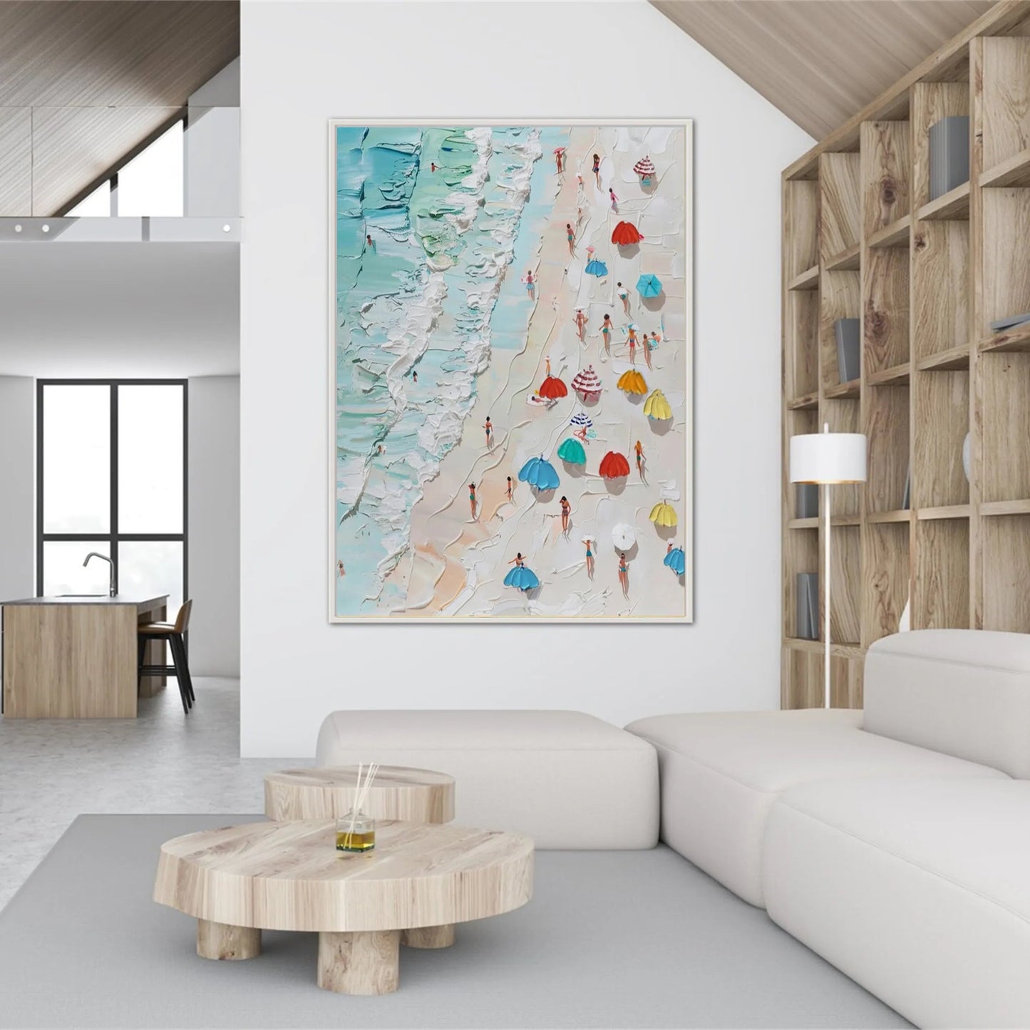 Azure Waves-Summer Beach Painting