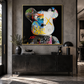 Neon Mind Graffiti Abstract Portrait Painting
