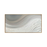 Soft Gray Wave Abstract Painting