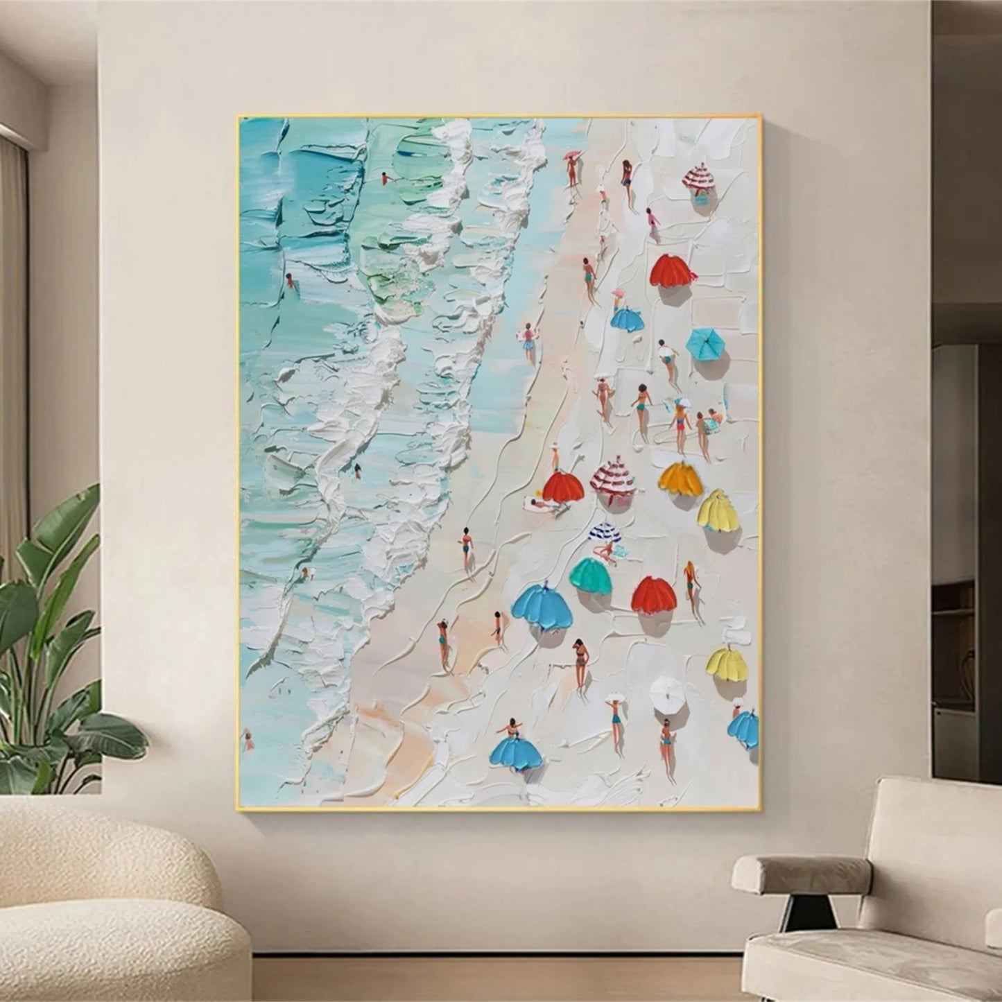 Azure Waves-Summer Beach Painting