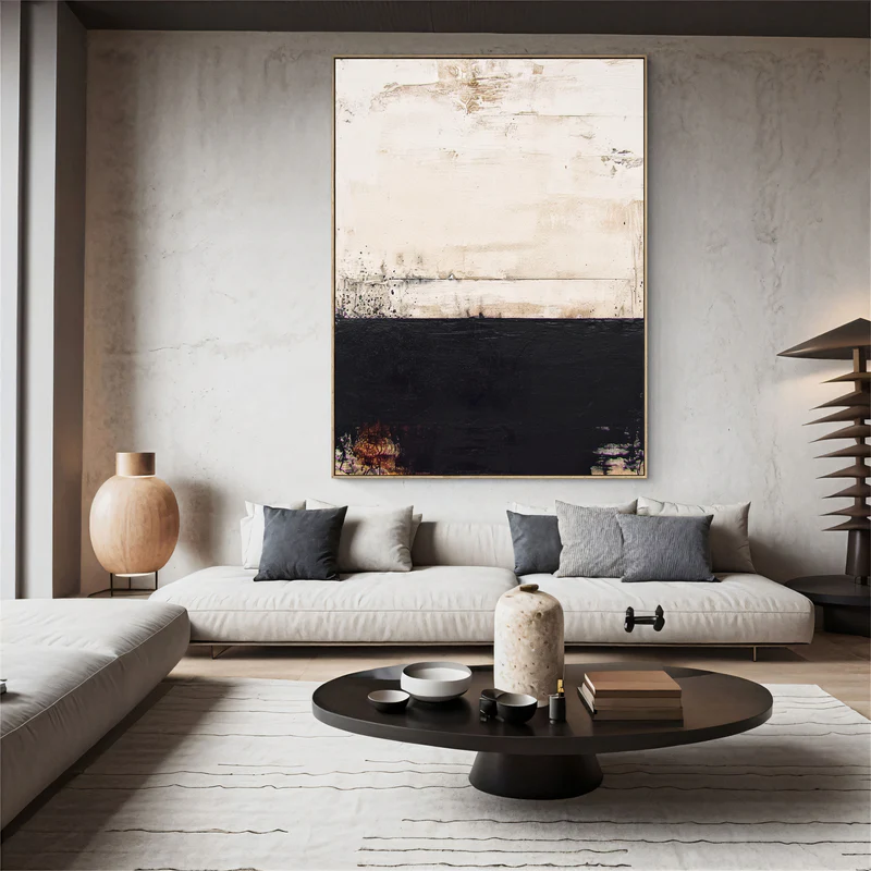 Silent Divide Minimalist Abstract Painting