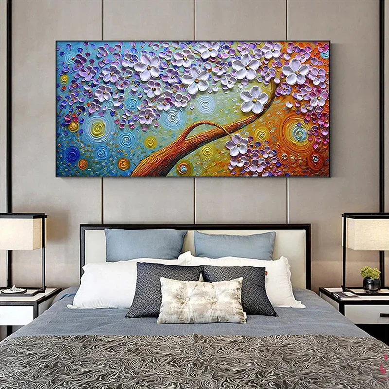 Colorful Floral Textured Painting