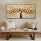 Amber Canopy-White & Gold Tree Painting