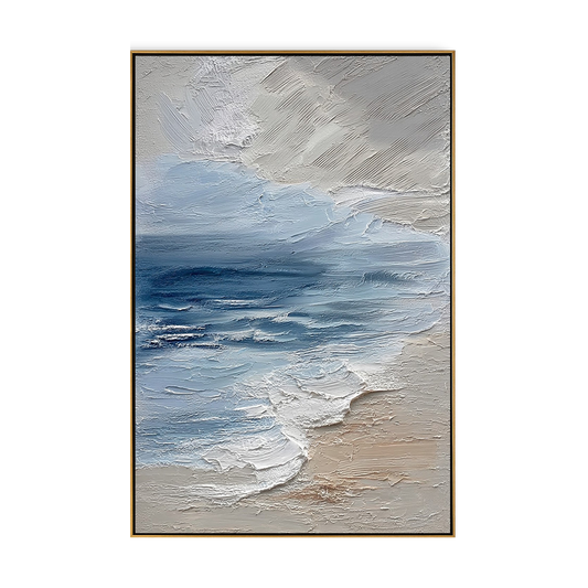 Coastal Breeze Ocean Impasto Canvas Art