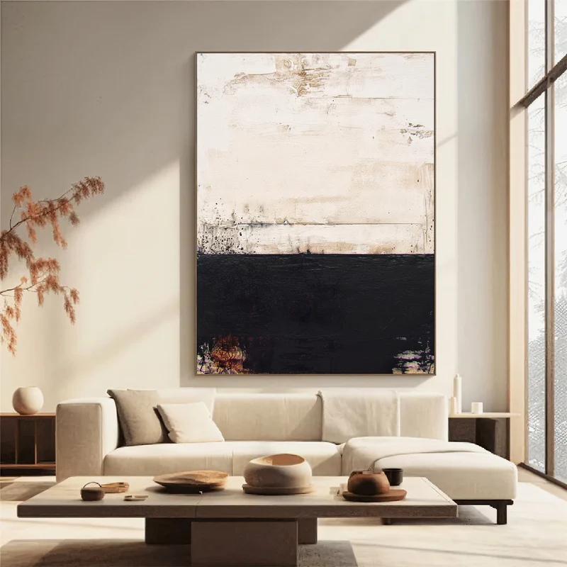 Silent Divide Minimalist Abstract Painting