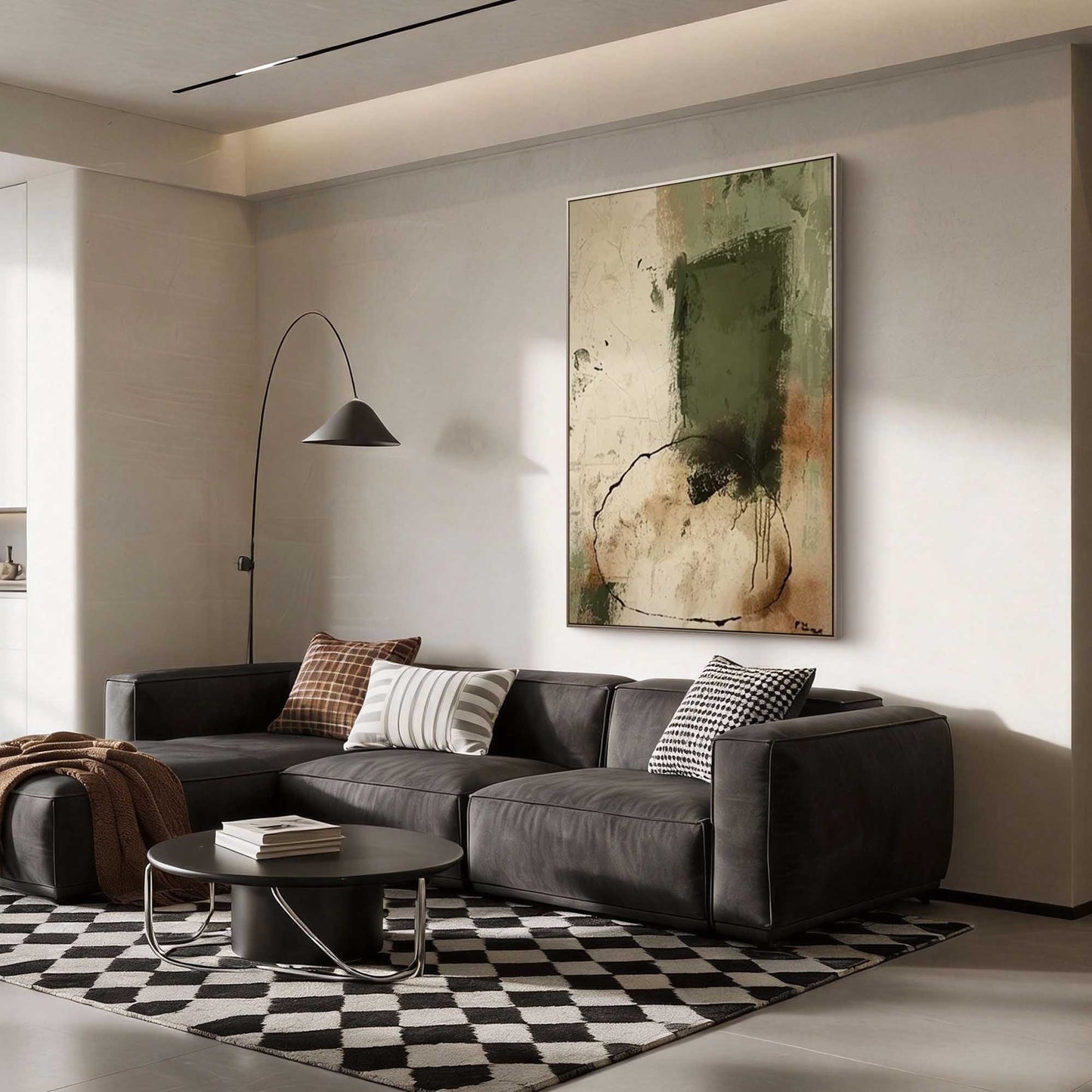 Mossy Earth Abstract Canvas Art