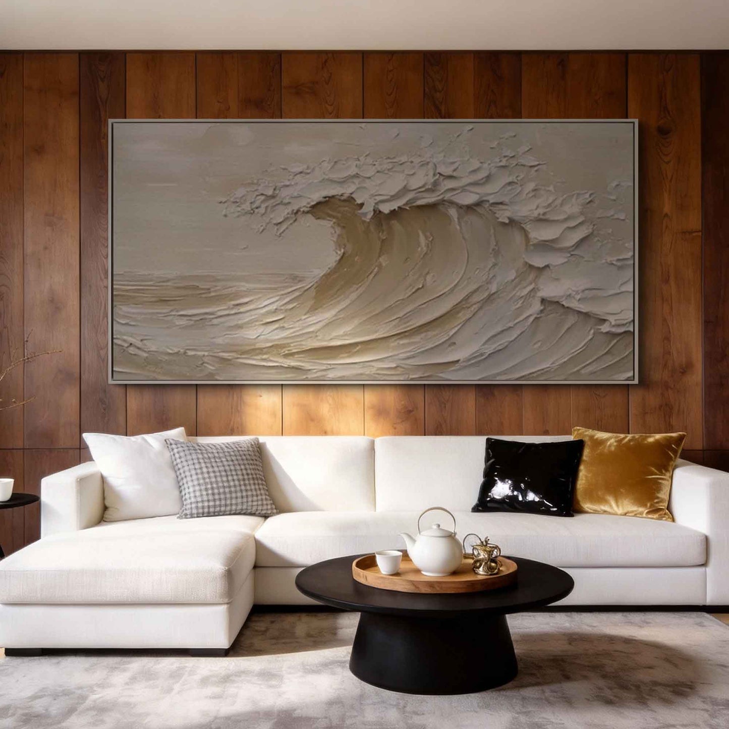 Ivory Tide Sculptural Wave