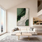 Emerald Coastline Wabi Sabi Canvas Art