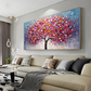 Colorful Tree Textured Painting