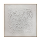 White Leaf Impasto Abstract Painting