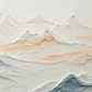 Silent Peaks Textured Mountain Painting