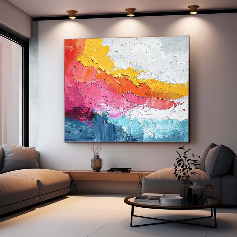 Colorful Abstract Palette Knife Painting