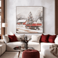 Christmas Pine Glow – Snowy Holiday Landscape Painting