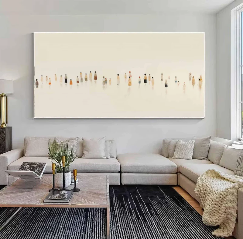 Silent Crowd Minimalist Painting