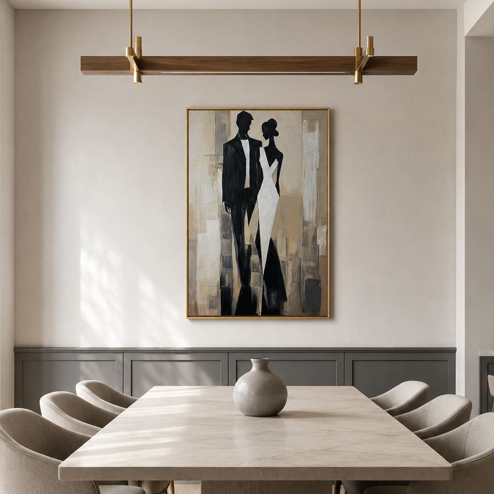Timeless Grace Elegant Abstract Couple Painting #PH0105£¨4£©