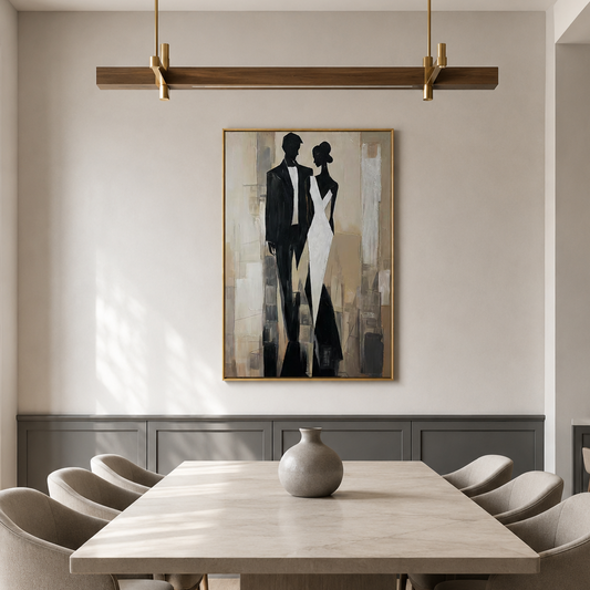 Timeless Grace Elegant Abstract Couple Painting #PH0105£¨4£©