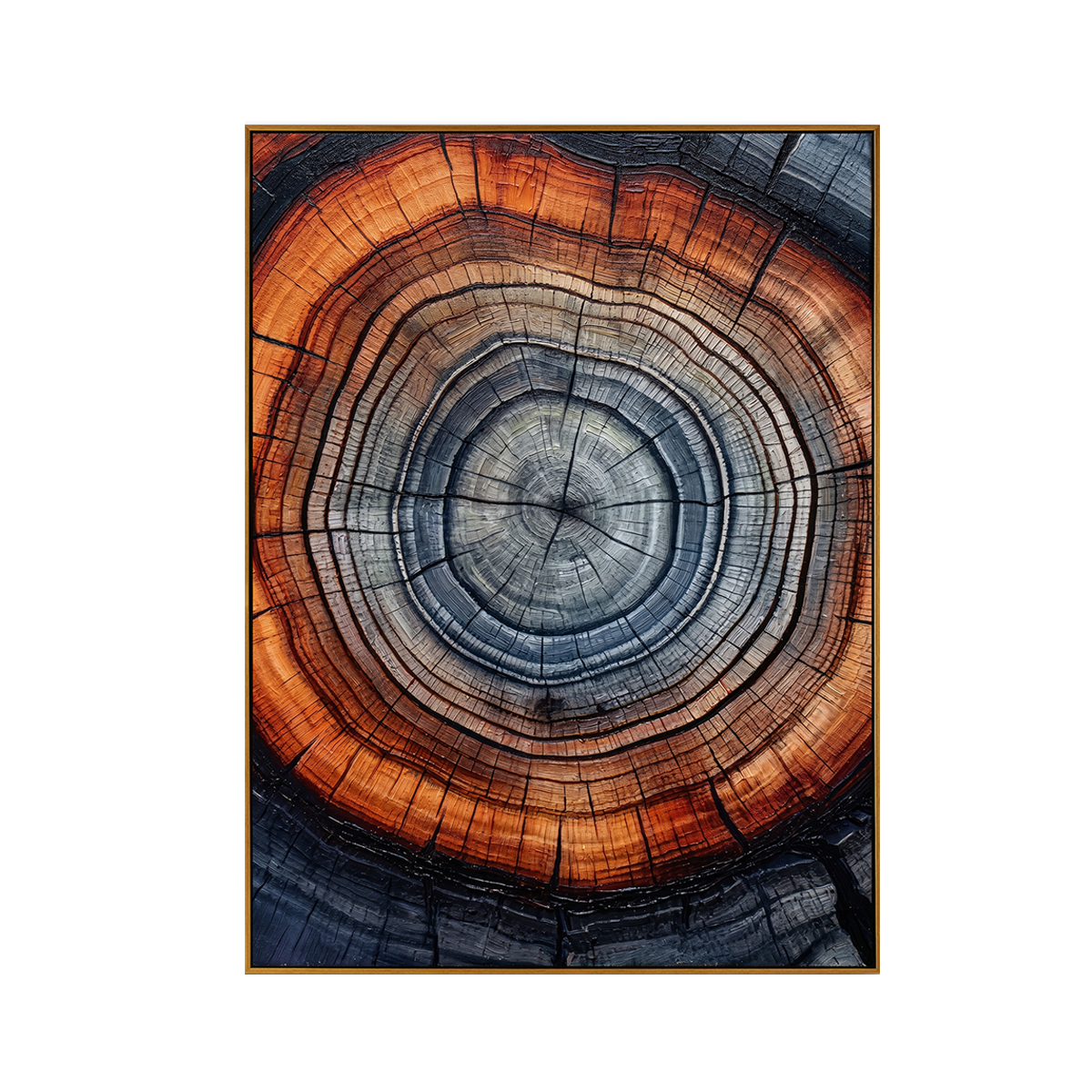 Wood Rings Cross-Section Textured Canvas Art