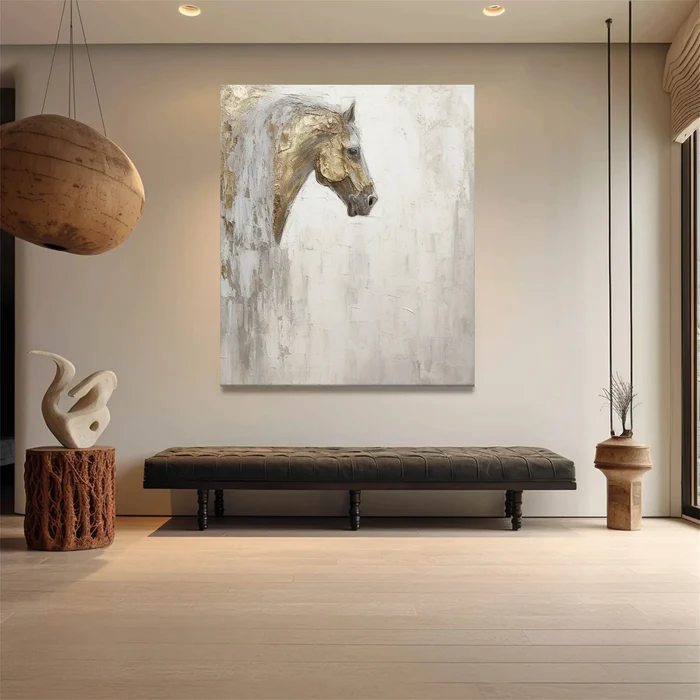 Gilded Grace Horse Portrait Painting