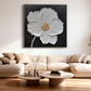 Midnight Pearl Textured Floral Painting