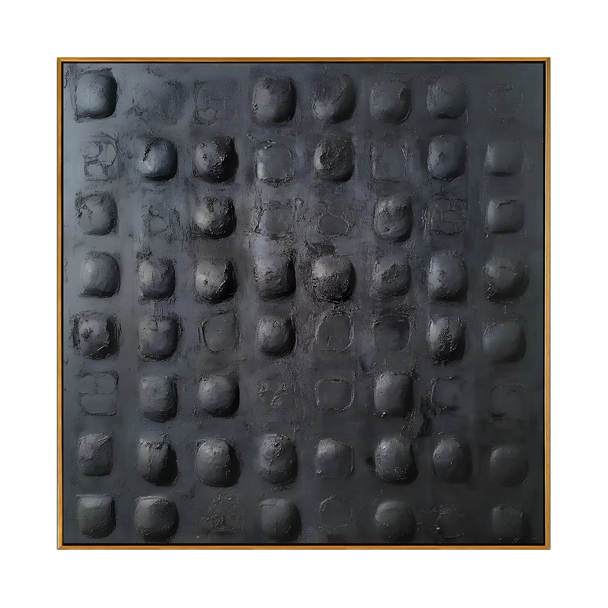 Charcoal 3D Dots Abstract Painting