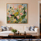 Serene Cyclamen Bloom Impasto Floral Painting