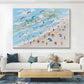 Azure Surf-Textured Beach Painting