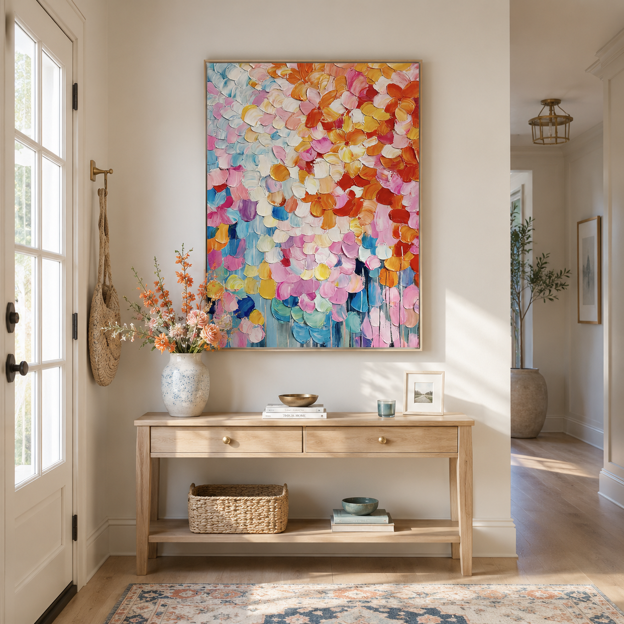 Sunlit Petals Abstract Painting
