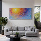 Sunset Vortex Impasto Abstract Painting