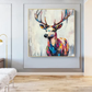 Vivid Spectrum Deer Painting