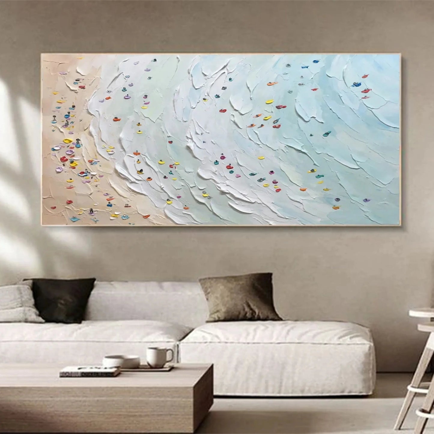 Seaside Harmony-Pastel Beach Painting