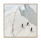 Alpine Skiers Textured Painting