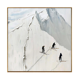 Alpine Skiers Textured Painting