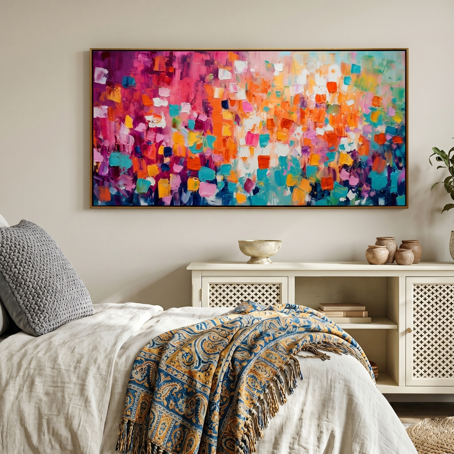 Carnival Confetti Colorful Abstract Painting