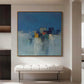 Cobalt Horizon Abstract Cityscape