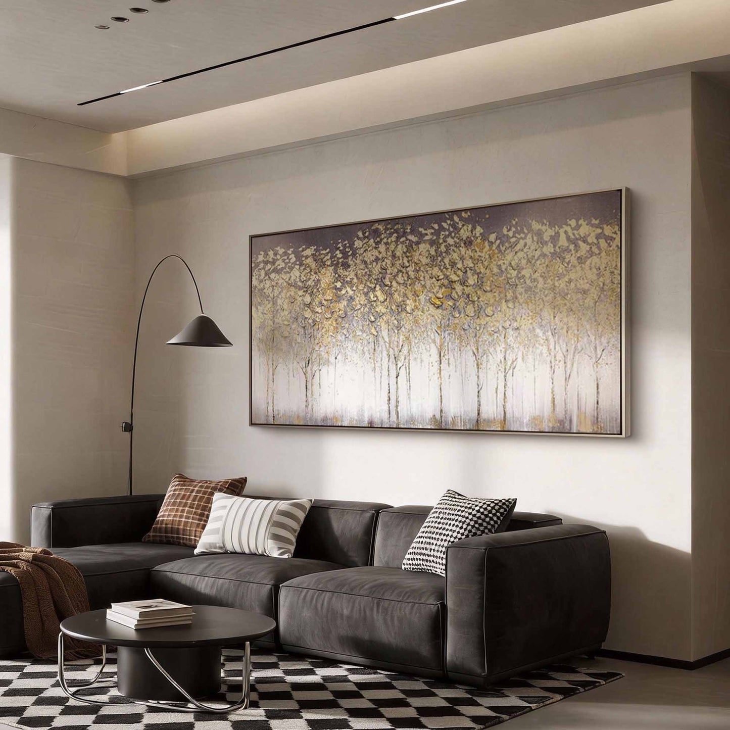 Gilded Aspen Grove Impasto Wall Art