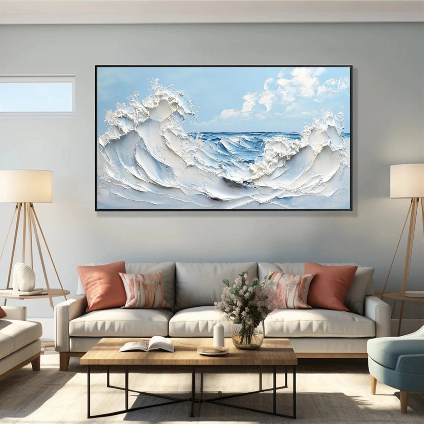 Ocean Impact-3D Textured Wave Painting