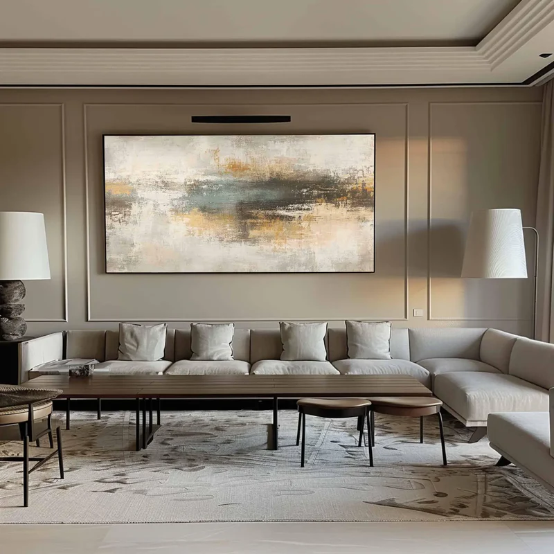 Horizon Mist Abstract Painting