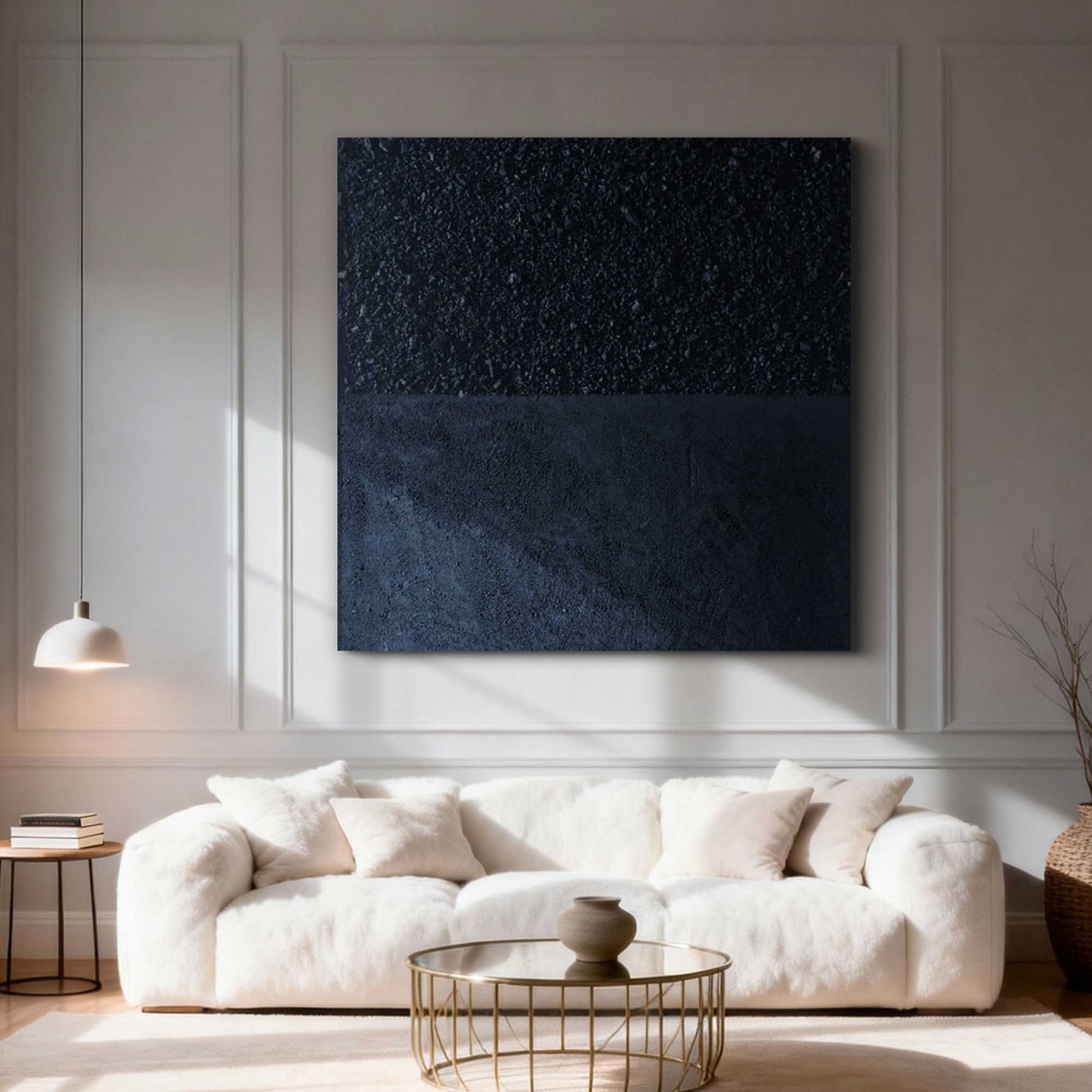 Midnight Split Textured Painting