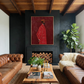 Red Stripe Gentleman Portrait Canvas Art