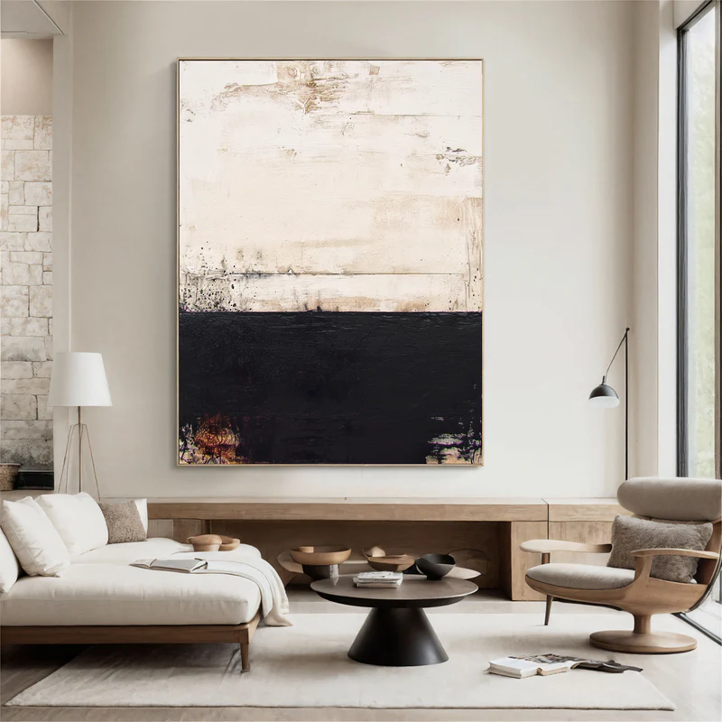 Silent Divide Minimalist Abstract Painting