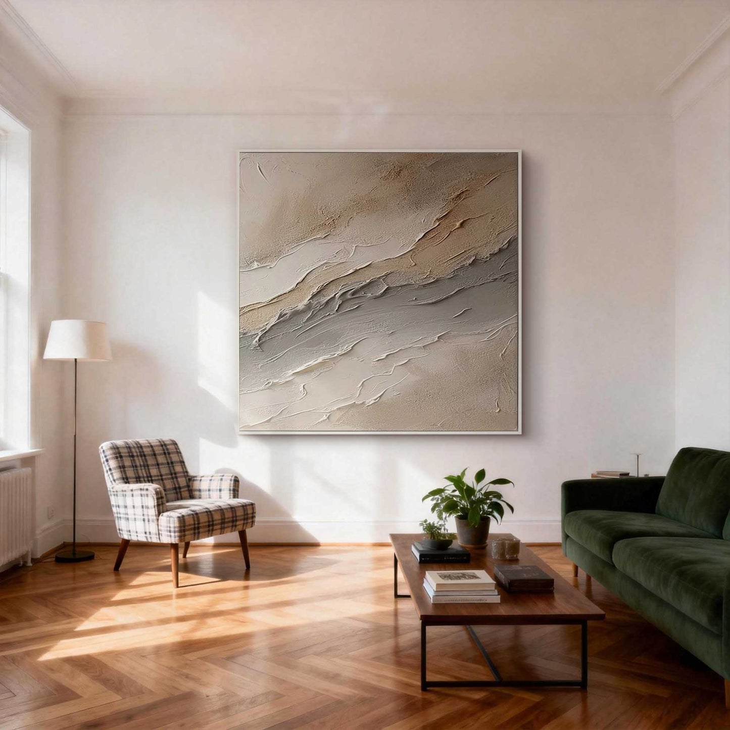 Dune Wave Neutral Abstract Painting