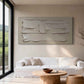 Pure White Thick Texture Abstract Painting