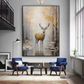 Golden Forest Serenity Deer Painting