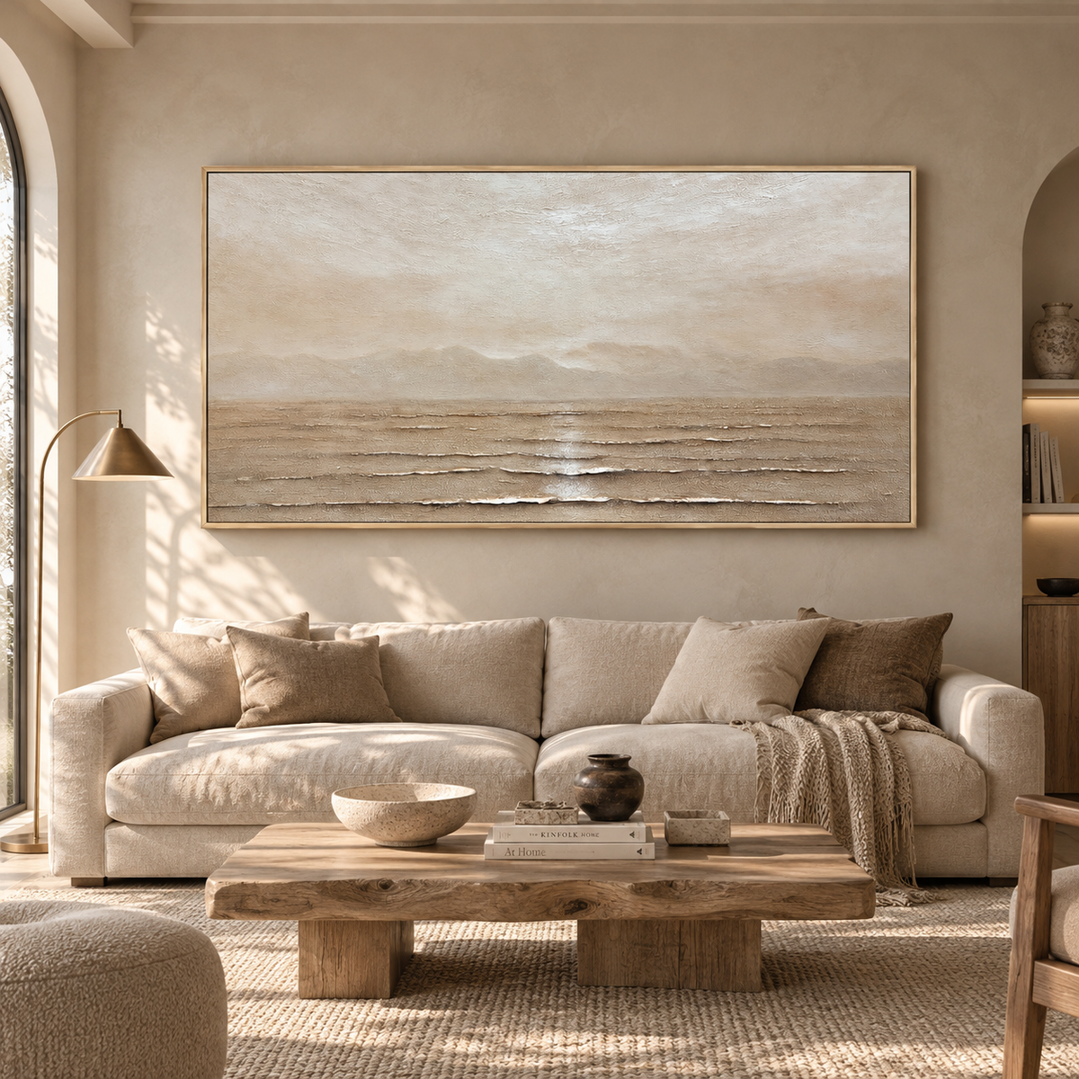 Soft Dune Calm Neutral Abstract Painting