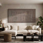 Warm Grey Ridged Minimalist Abstract Painting