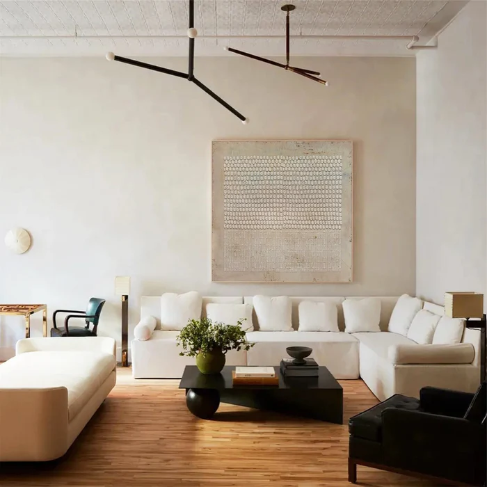 Tranquil Balance Minimal Relief Painting